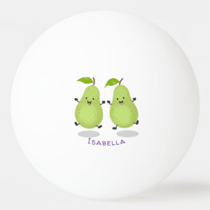 Balle De Ping Pong Illustration d'une paire de poires mignonne