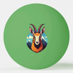 Balle De Ping Pong Illustration d'une tête de chamois