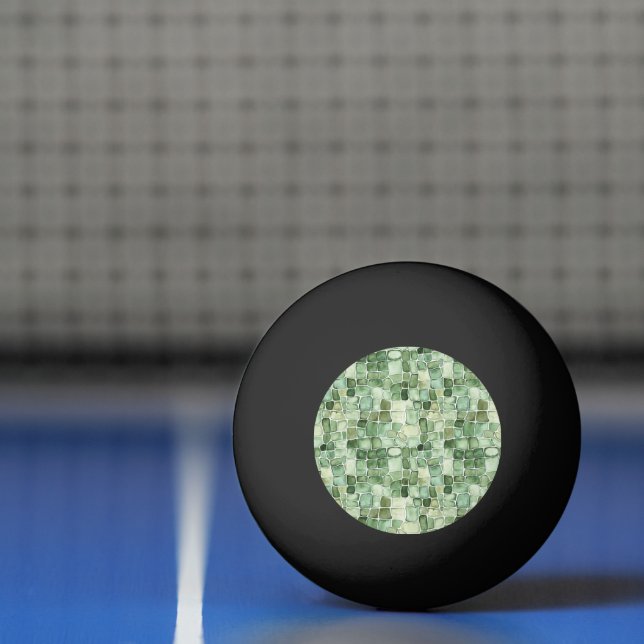 Balle De Ping Pong Impression d'animal d'alligator vert (Filet)