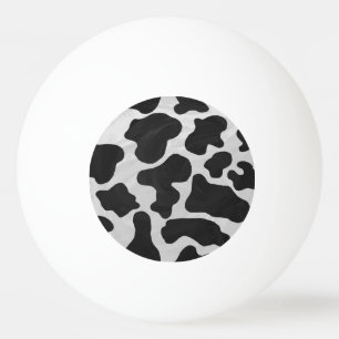 Balle De Ping Pong Impression noire et blanche de vache