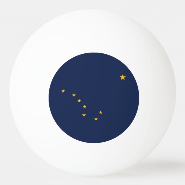 Balle De Ping Pong Indicateur de l'état de l'Alaska (Dos)