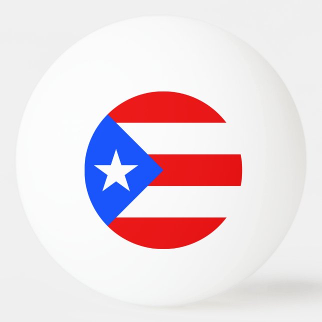 Balle De Ping Pong Indicateur Porto Rico (Devant)