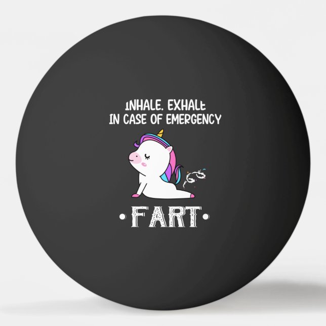 Balle De Ping Pong Inhale. Exhale En Coque De Fart D'Urgence (Devant)