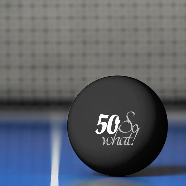 Balle De Ping Pong Inspirational Funny White Typographie 50e annivers (Filet)