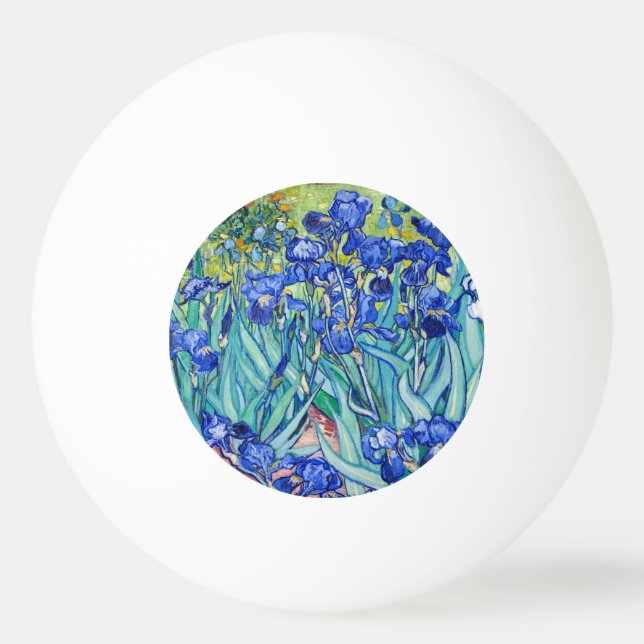 Balle De Ping Pong Irises Vincent van Gogh (Devant)
