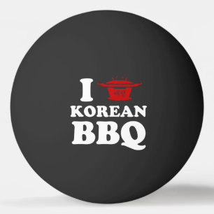 Balle De Ping Pong J'Aime Le BBQ Coréen (고 기 구 이) Ping Pong Ball