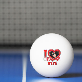 Balle De Ping Pong J'Aime Ma Femme Personnalisée