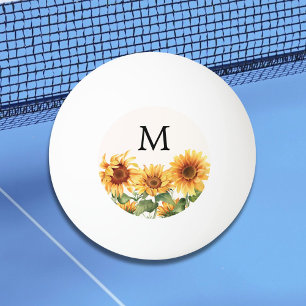 Balle De Ping Pong Jardin de tournesol Jaune Monogramme