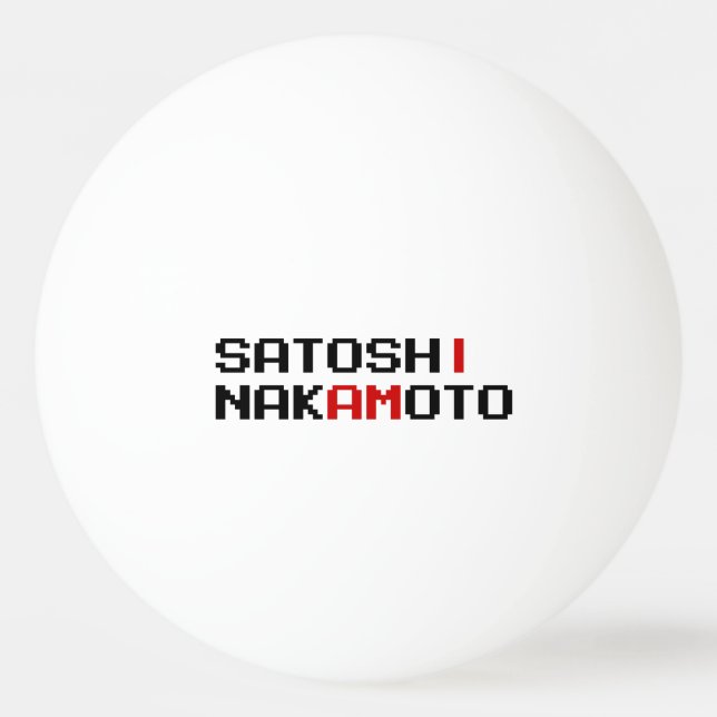 BALLE DE PING PONG JE SUIS SATOSHI NAKAMOTO (Devant)