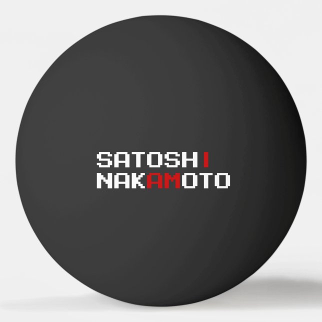 BALLE DE PING PONG JE SUIS SATOSHI NAKAMOTO PING PONG BALL (Devant)
