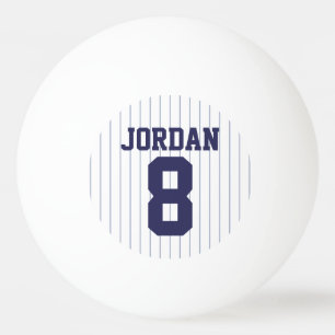 Balle De Ping Pong Jersey de baseball avec nom et numéro personnalisé