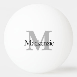 Balle De Ping Pong Jeu classique   Nom du monogramme Script Chic Init