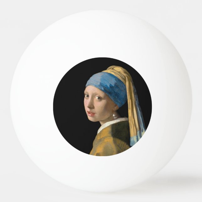 Balle De Ping Pong Johannes Vermeer - Fille avec une oreille perle (Devant)