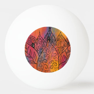 Balle De Ping Pong Joli Art Floral