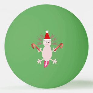 Balle De Ping Pong Joli Axolotl de Noël