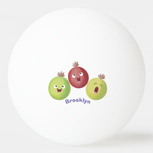 Balle De Ping Pong Joli trio gooseberry chantant dessin animé