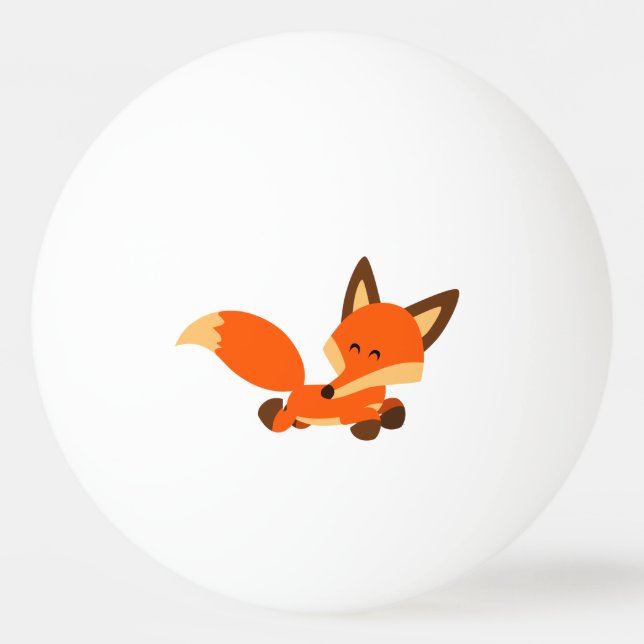 Balle De Ping Pong Jolie flotte Cartoon Fox Ping Pong Ball (Devant)