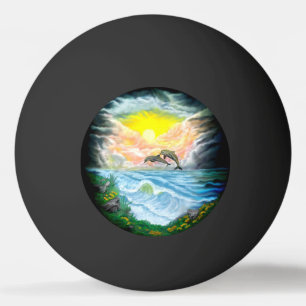 Balle De Ping Pong Jouer aux dauphins sous le soleil