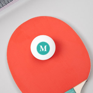 Balle De Ping Pong Joueur Entraîneur initial Monogramme bière de tenn