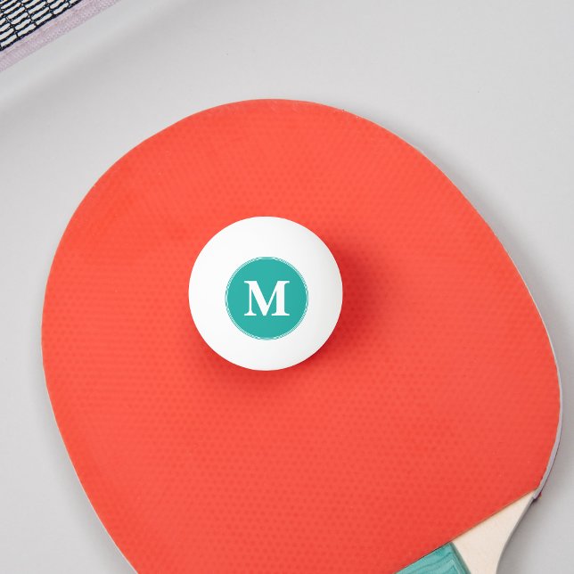Balle De Ping Pong Joueur Entraîneur initial Monogramme bière de tenn (Player Coach Initial Monogrammed Table Tennis Beer Ping Pong Ball)