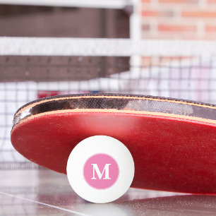 Balle De Ping Pong Joueur Entraîneur Monogramme Girl Rose Table bière