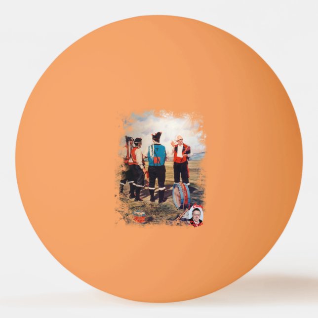 Balle De Ping Pong Joueurs de cornemuse/Gaiteiros/Pipers (Devant)