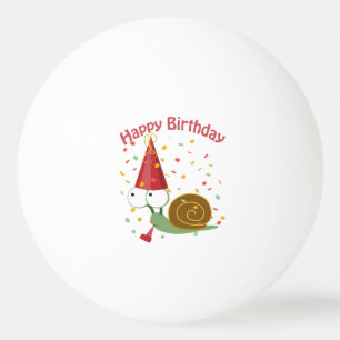 Balle De Ping Pong Joyeux anniversaire ! Escargot Confetti