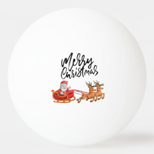 Balle De Ping Pong Joyeux Noël avec le Père Noël drôle visage
