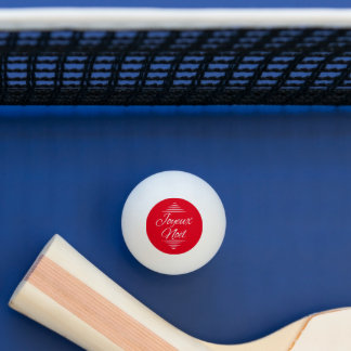 Balle De Ping Pong Joyeux Noel - French Xmas wishes