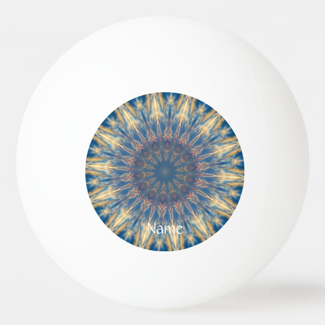 Balle De Ping Pong Kaleidoscope Tonnerre du Chakra Bleu_Cove (Devant)