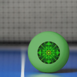Balle De Ping Pong Kaleidoscope Vert Viridescente