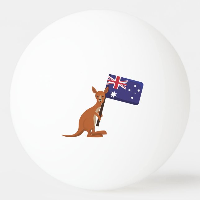 Balle De Ping Pong kangaroo australia flag (Devant)