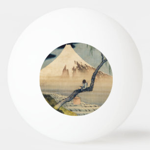 Balle De Ping Pong Katsushika Hokusai - Garçon regardant le Mont Fuji