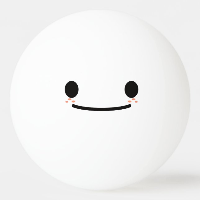 Balle De Ping Pong Kawaii Cute Face Drôle. Emoji. Émoticône. (Devant)