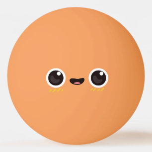 Balle De Ping Pong Kawaii Cute Face Drôle. Emoji. Émoticône.