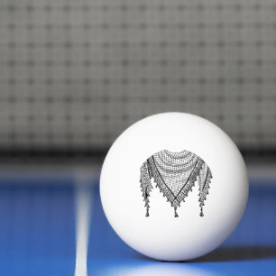 Balle De Ping Pong Keffiyeh Écharpe palestinienne tissu traditionnel