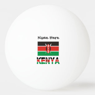 Balle De Ping Pong Kenya Drapeau kenyan Nom personnalisé 