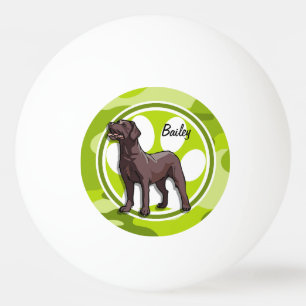 Balle De Ping Pong Laboratoire de chocolat; camo vert vif, camouflage