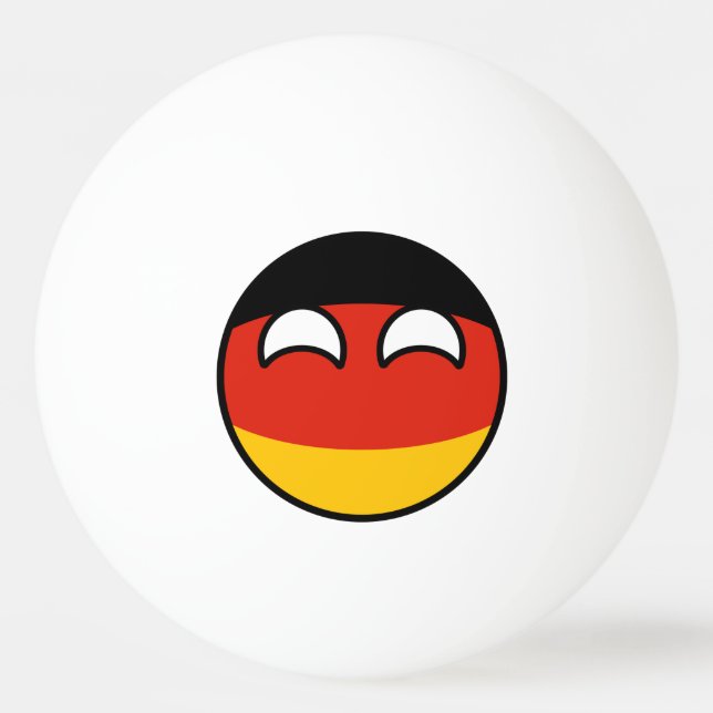 Balle De Ping Pong L'Allemagne Geeky tendante drôle Countryball (Devant)