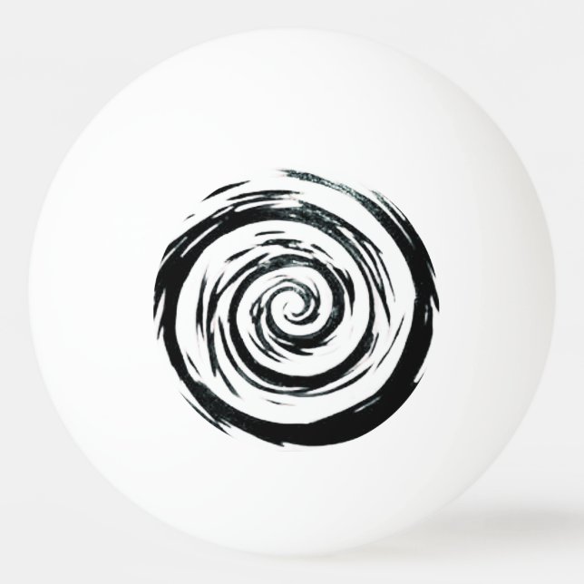 Balle De Ping Pong L'Art Hypnotique Blanc Et Noir (Dos)
