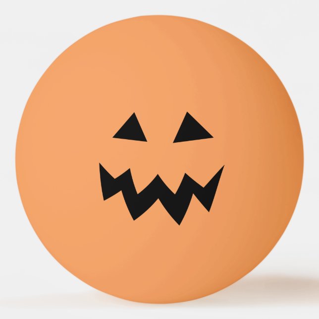 Balle De Ping Pong Le chef orange de citrouille de Halloween (Devant)