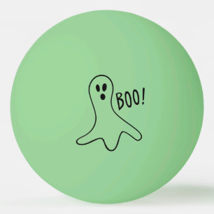 Balle De Ping Pong Le fantôme dit Boo Black Outline sur Glow in the