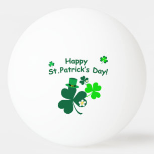 Balle De Ping Pong Le jour de St Patrick heureux