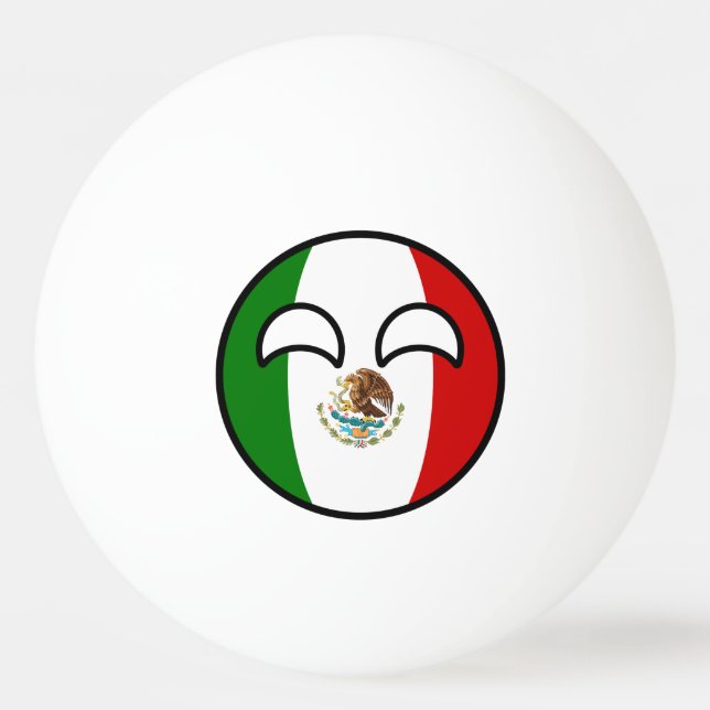 Balle De Ping Pong Le Mexique Geeky tendant drôle Countryball (Devant)