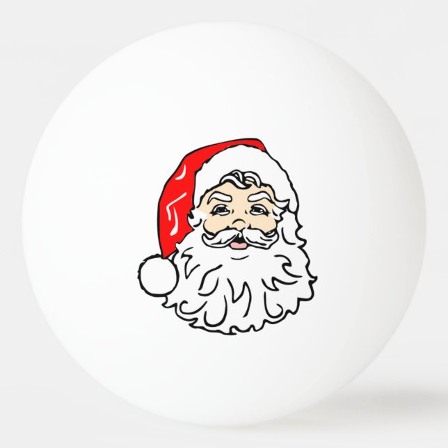 Balle De Ping Pong Le visage du Père Noël (Devant)