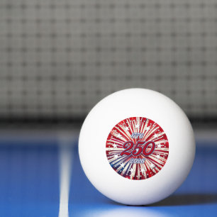 Balle De Ping Pong Les 250 ans d'Amérique 1776-2026 Feux d'artifice R