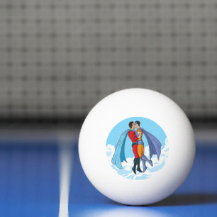 Balle De Ping Pong Les personnages de Slipperyjoe, deux super-héros s