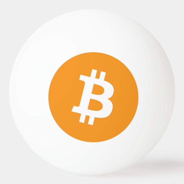 Balle De Ping Pong Logo Bitcoin Cryptomonnaie (Devant)
