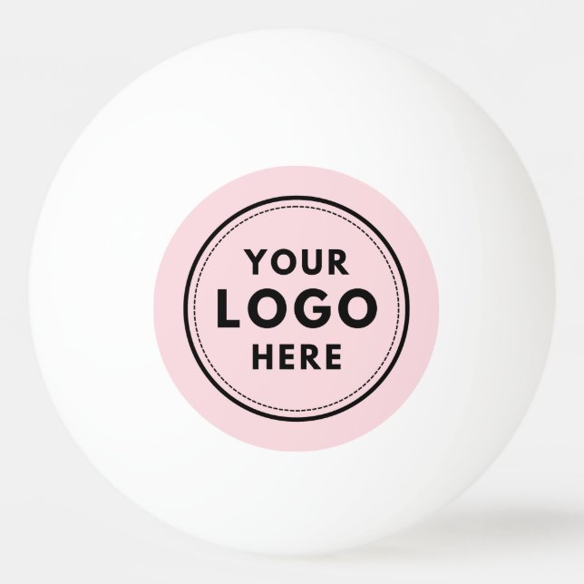 Balle De Ping Pong Logo d'entreprise simple rose (Devant)