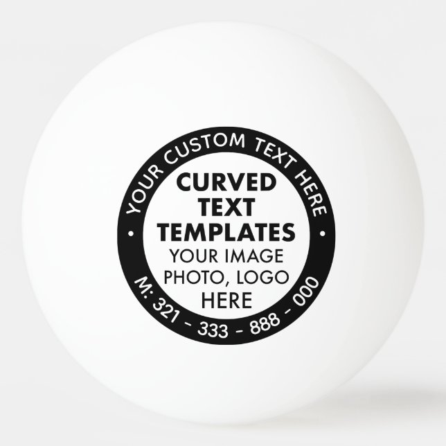 Balle De Ping Pong Logo Personnalisé Texte Promo Ping Ping Ball Blanc (Devant)